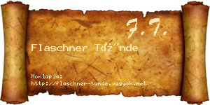 Flaschner Tünde névjegykártya